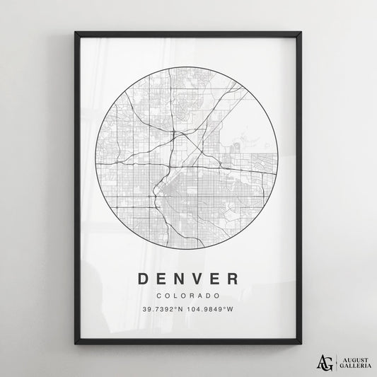 Denver Minimalist Map