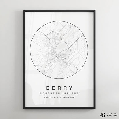 Derry Minimalist Map