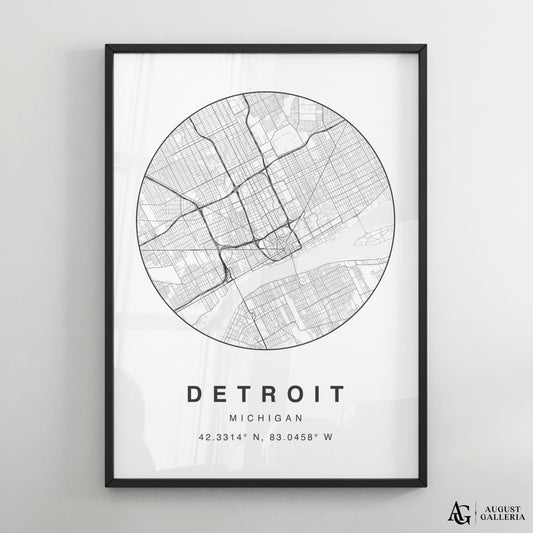 Detroit Minimalist Map