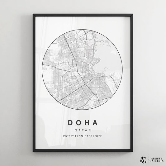 Doha Minimalist Map