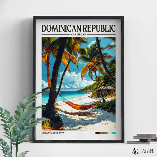 Dominican Republic Retro Travel Print