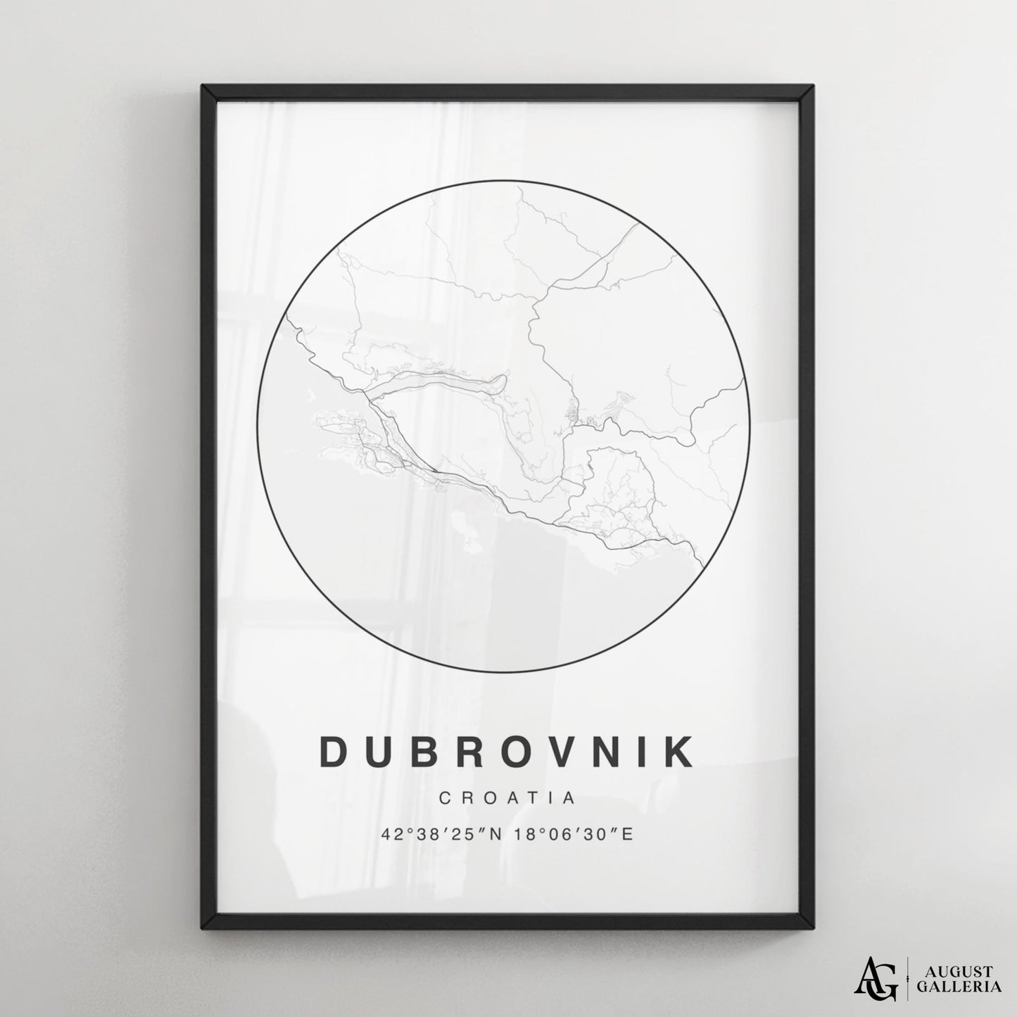 Dubrovnik Minimalist Map