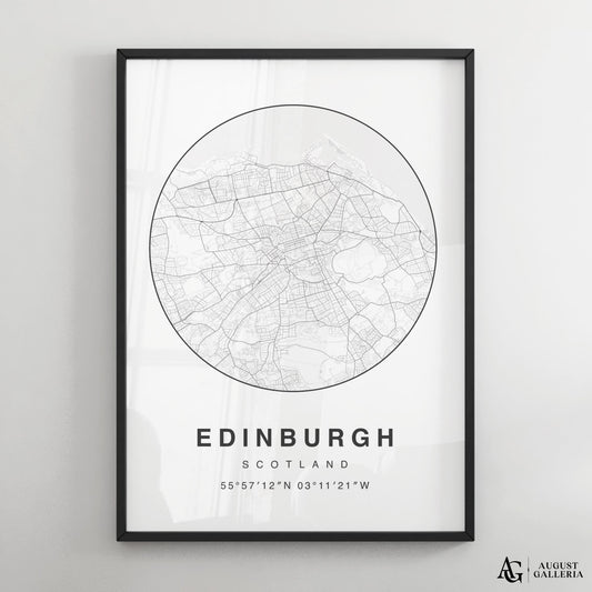 Edinburgh Minimalist Map