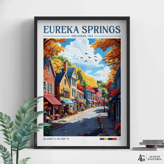 Eureka Springs Arkansas Retro Travel Print