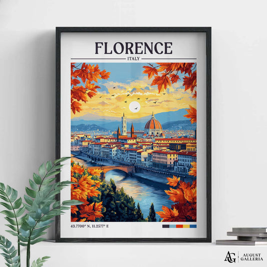 Florence Italy Retro Travel Print