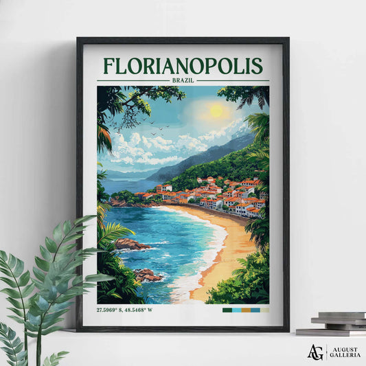 Florianópolis Brazil Retro Travel Print