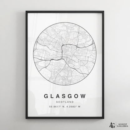 Glasgow Minimalist Map