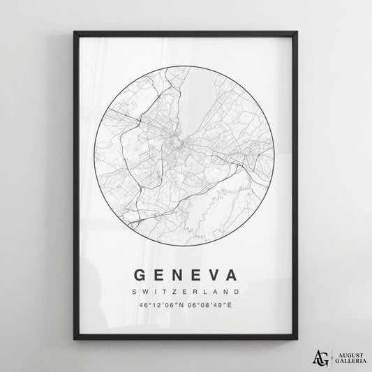 Geneva Minimalist Map