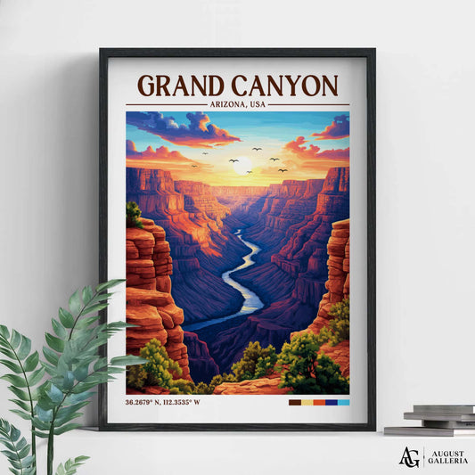 Grand Canyon Retro Travel Print