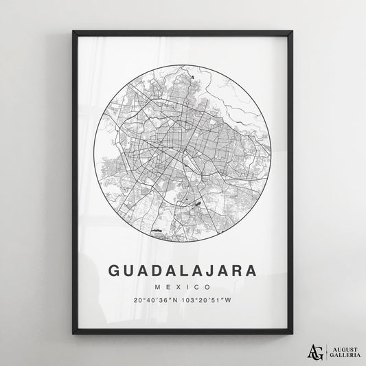 Guadalajara Minimalist Map