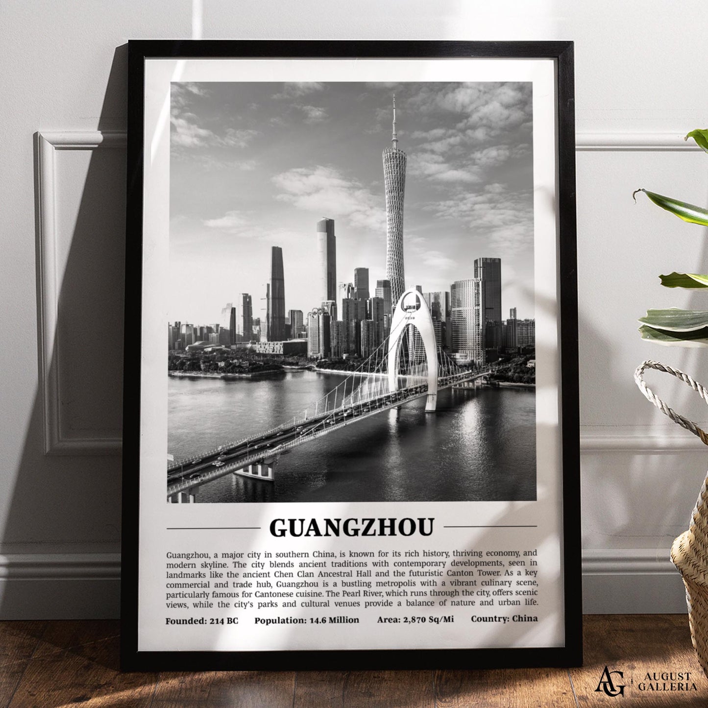 Guangzhou Black & White City Print