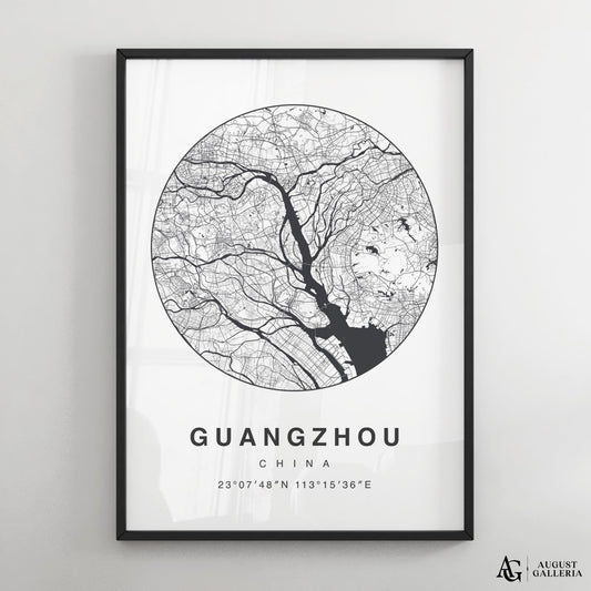 Guangzhou Minimalist Map