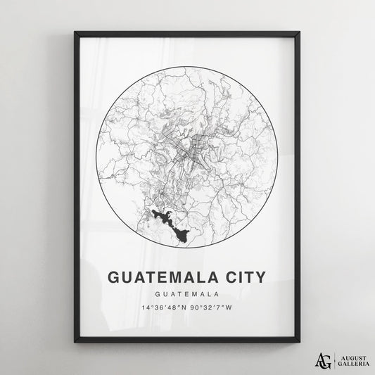 Guatemala City Minimalist Map