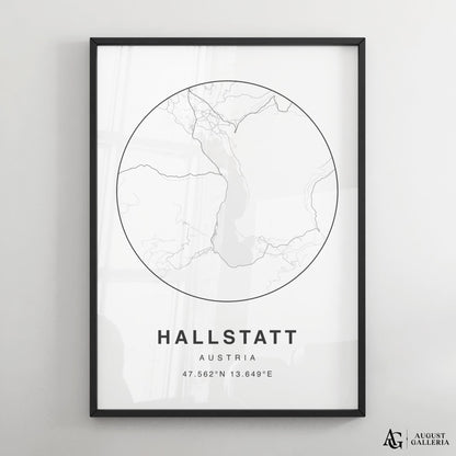 Hallstatt Minimalist Map