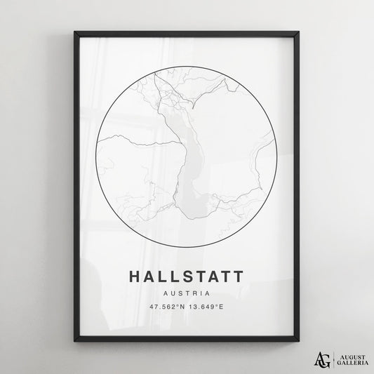 Hallstatt Minimalist Map