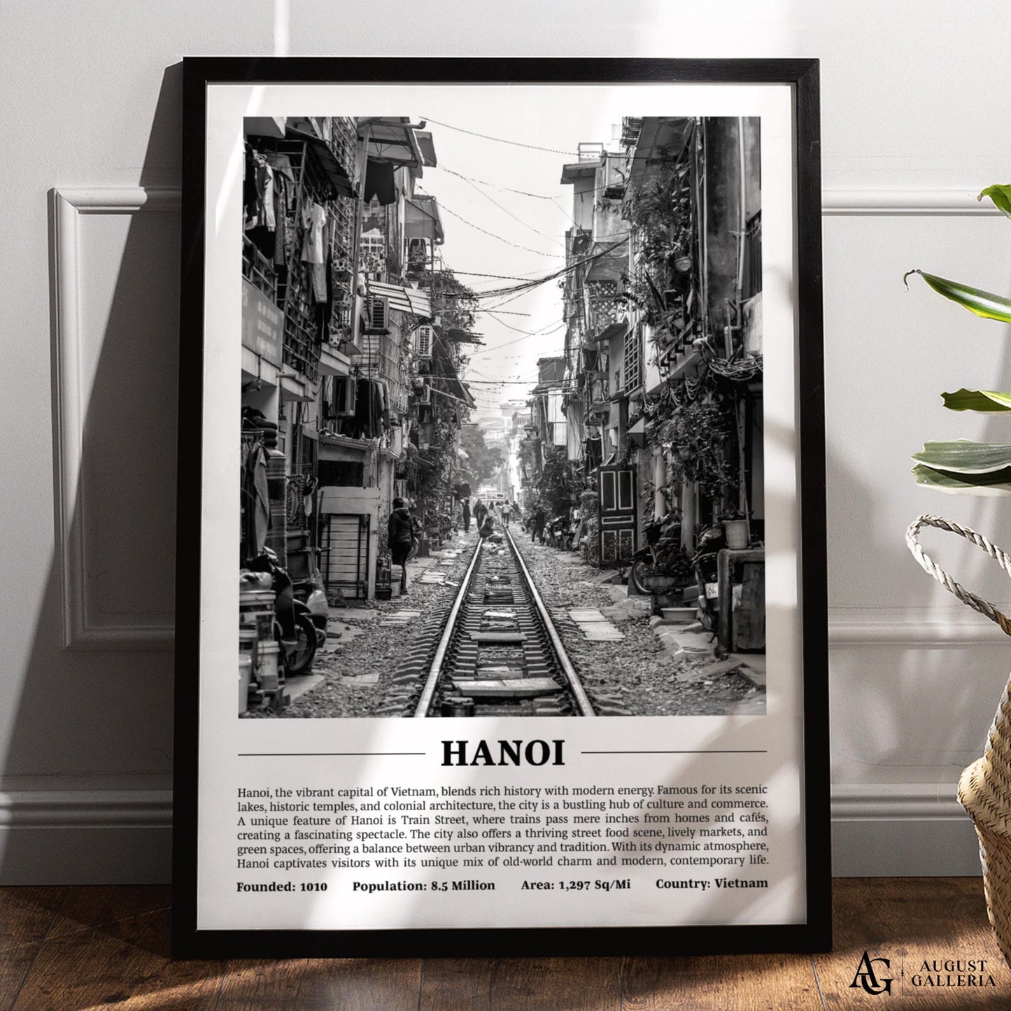 Hanoi Black & White City Print