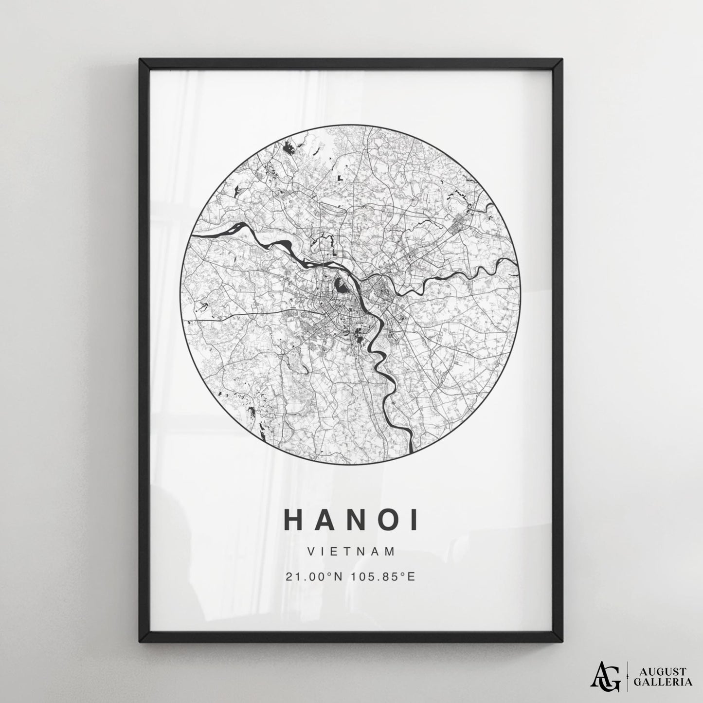 Hanoi Minimalist Map