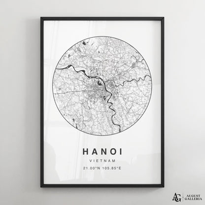 Hanoi Minimalist Map
