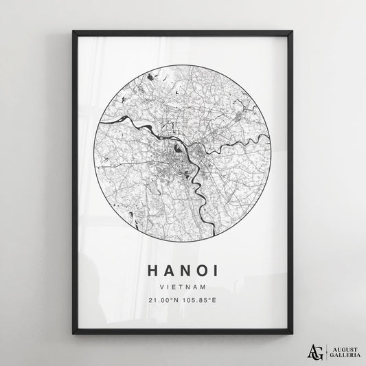 Hanoi Minimalist Map