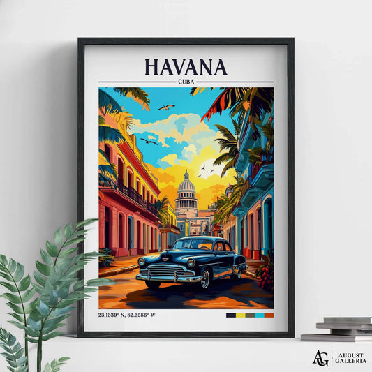 Havana Cuba Retro Travel Print