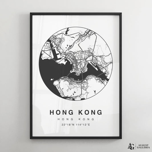 Hong Kong Minimalist Map