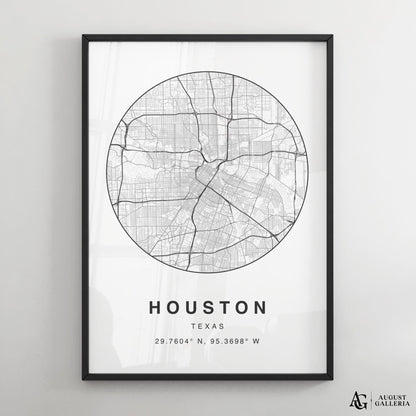 Houston Minimalist Map