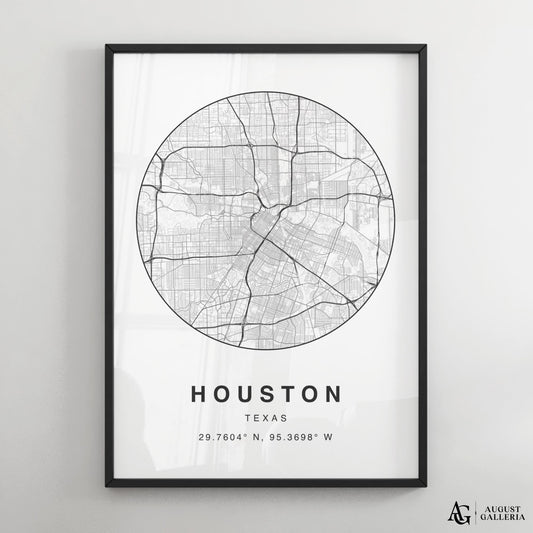 Houston Minimalist Map
