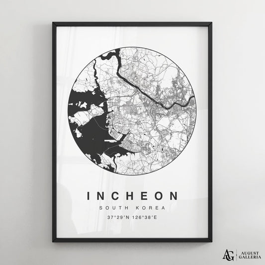 Incheon Minimalist Map