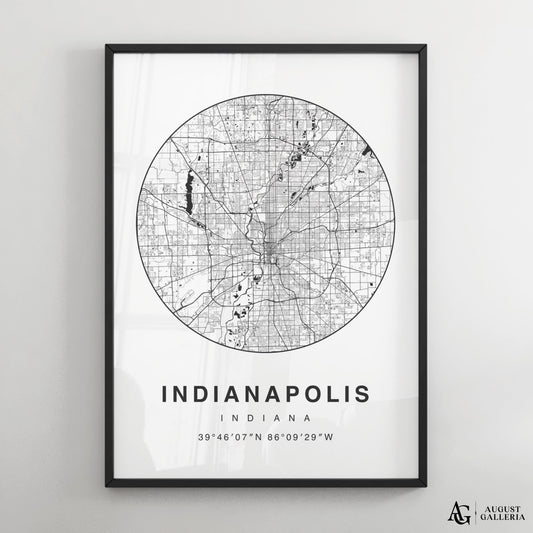 Indianapolis Minimalist Map