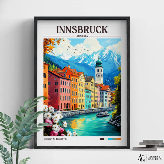 Innsbruck Austria Retro Travel Print