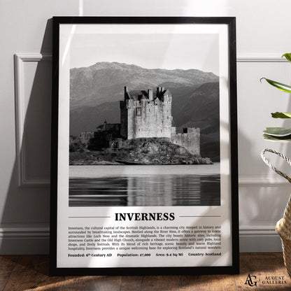 Inverness Black & White City Print