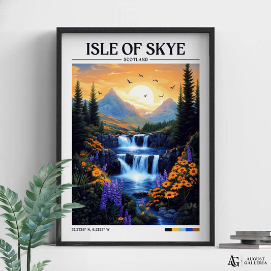Isle of Skye Retro Travel Print