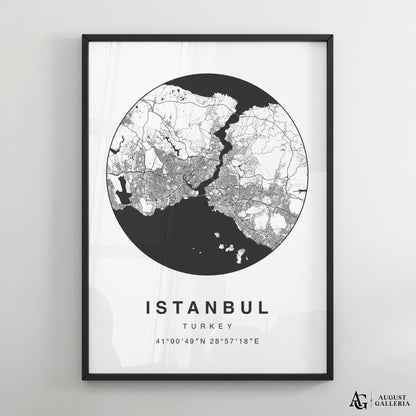 Istanbul Minimalist Map