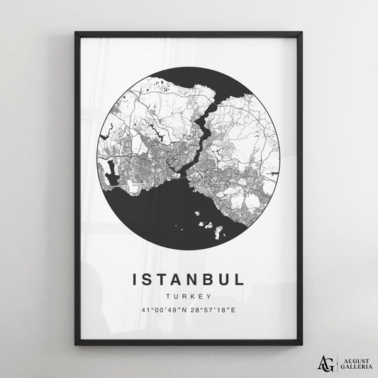 Istanbul Minimalist Map