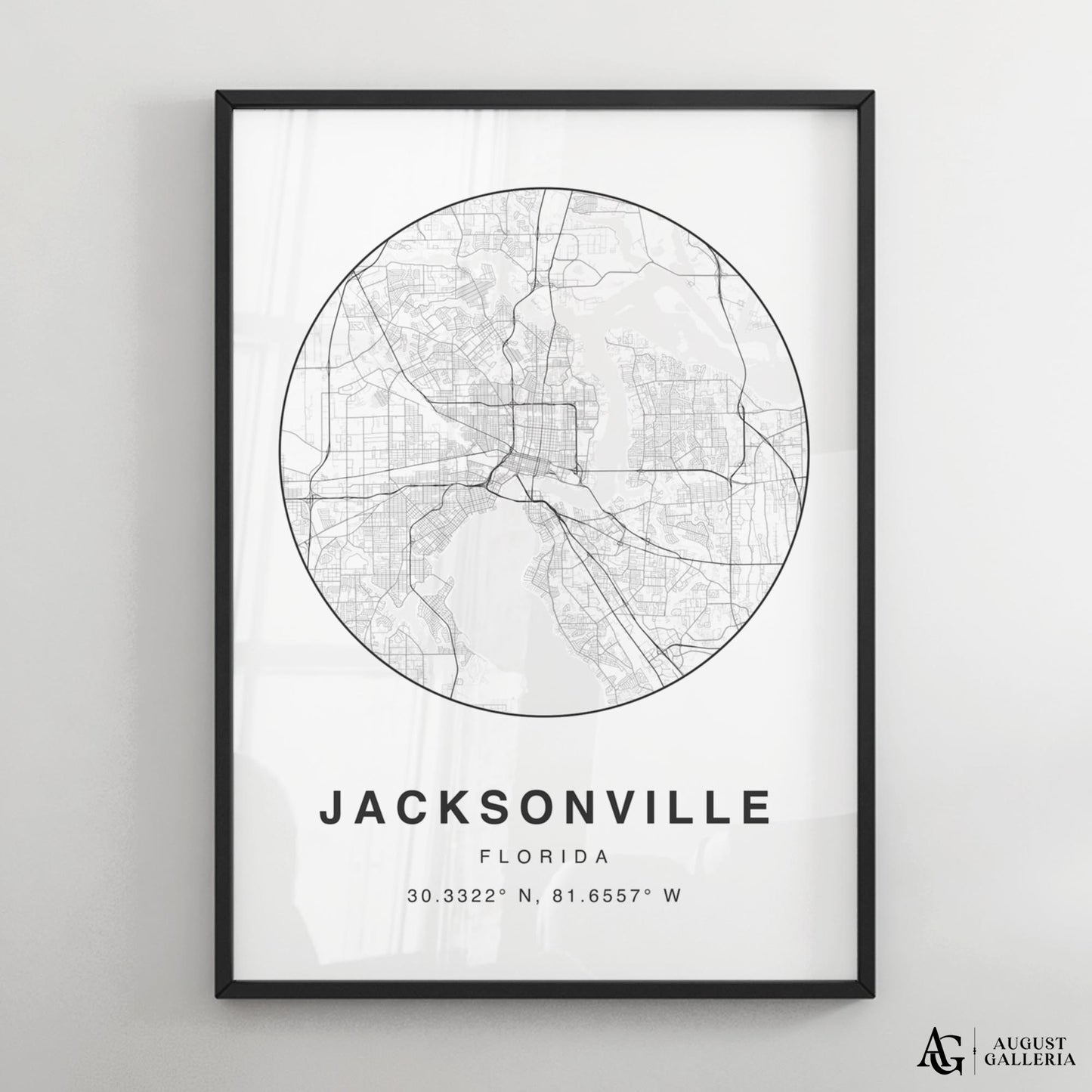 Jacksonville Minimalist Map