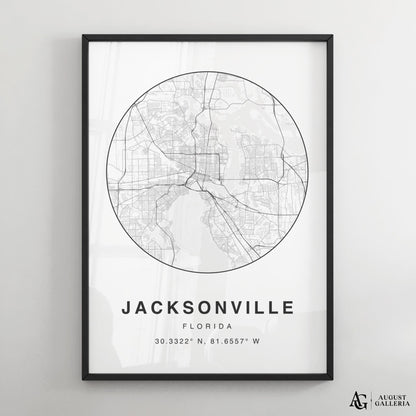 Jacksonville Minimalist Map