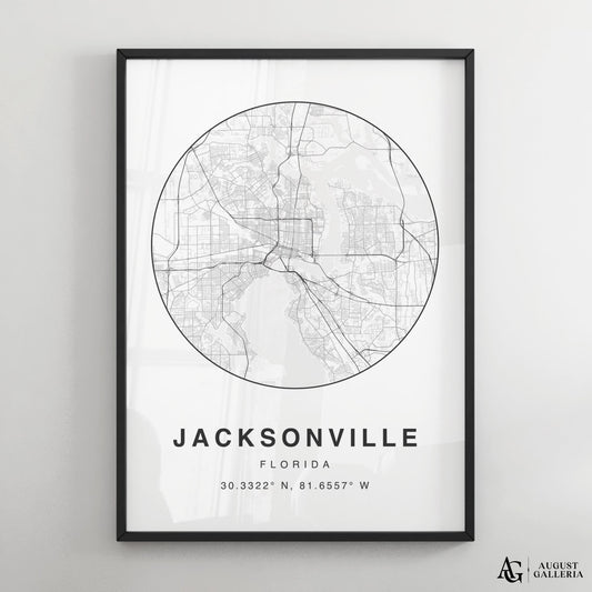 Jacksonville Minimalist Map