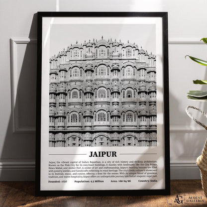 Jaipur Black & White City Print