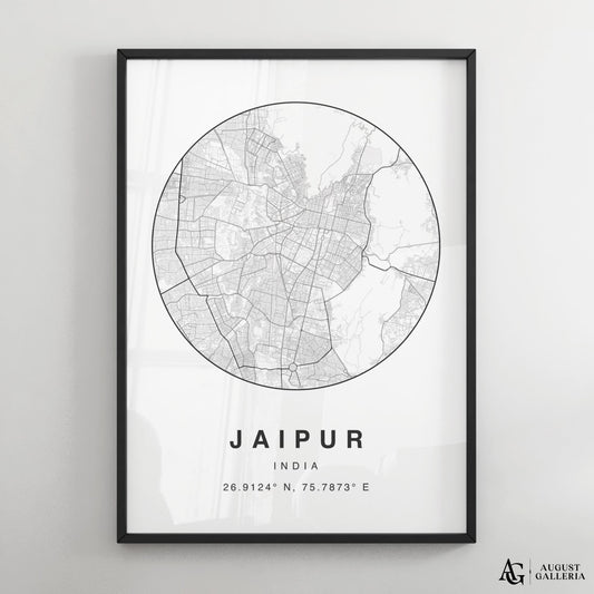 Jaipur Minimalist Map