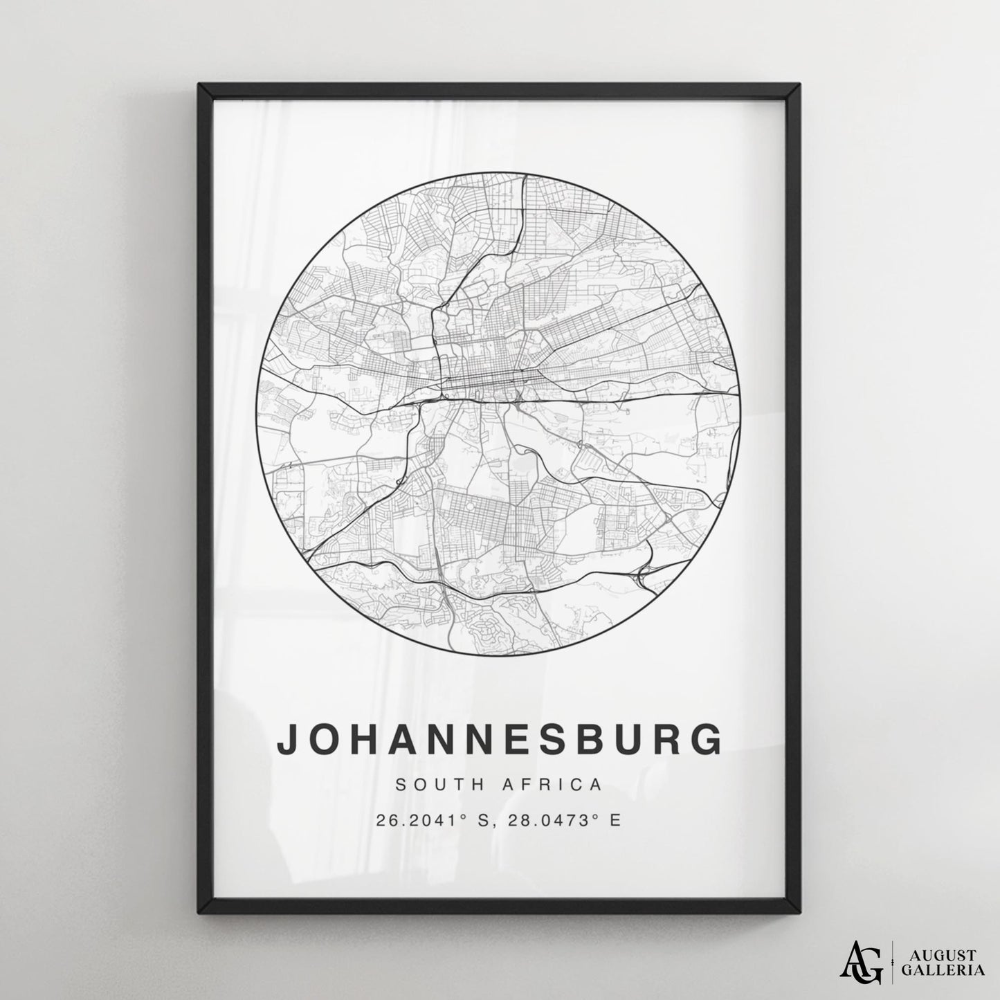 Johannesburg Minimalist Map