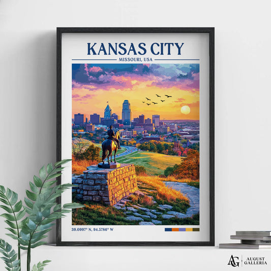 Kansas City Retro Travel Print
