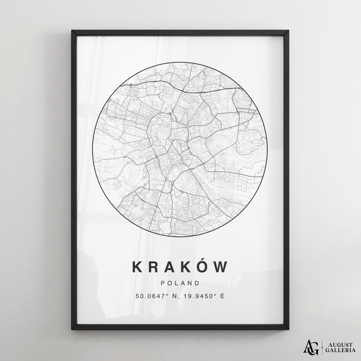 Kraków Minimalist Map