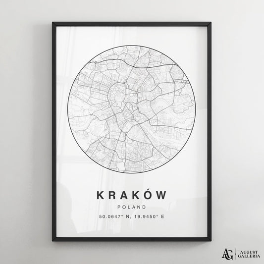Kraków Minimalist Map