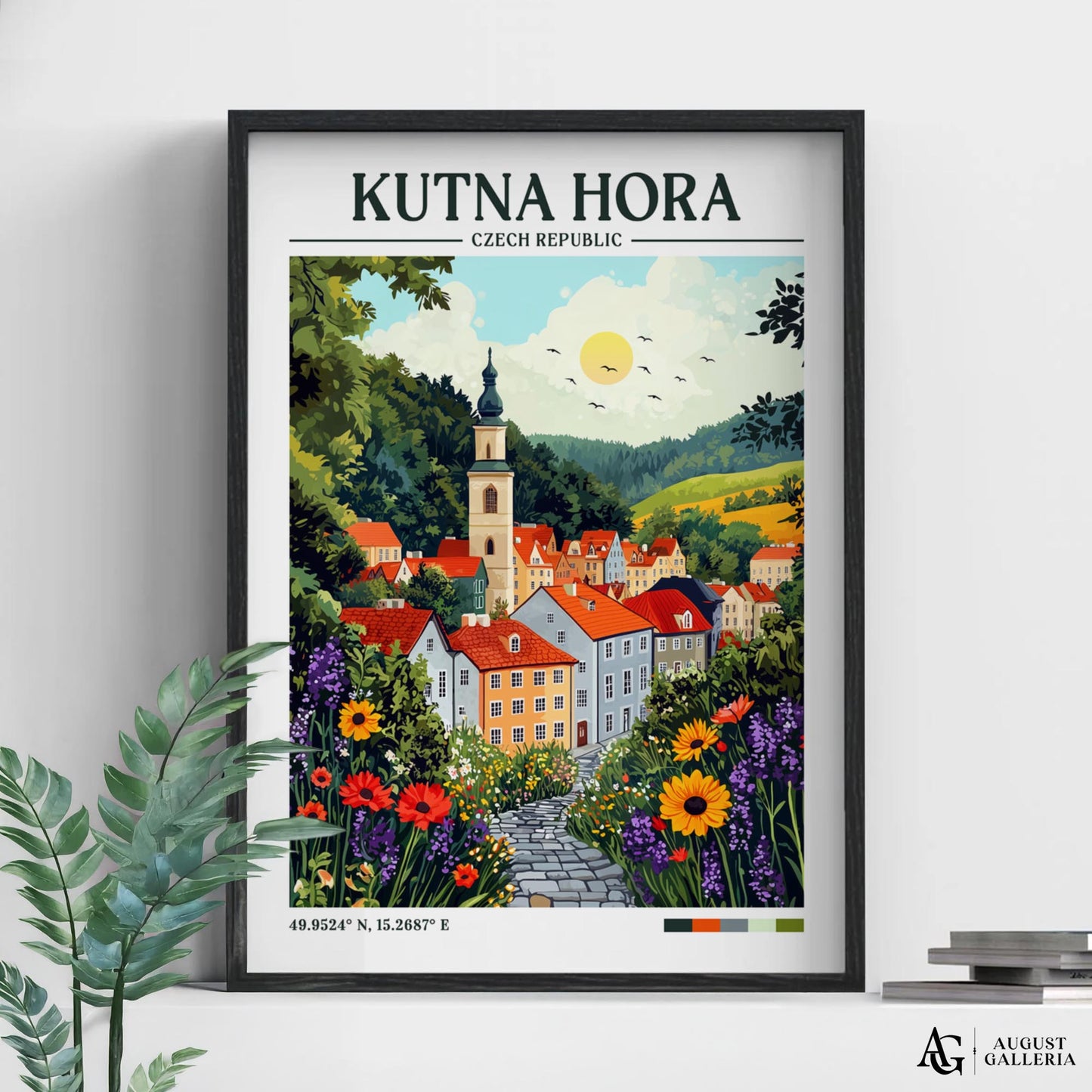 Kutná Hora Retro Travel Print