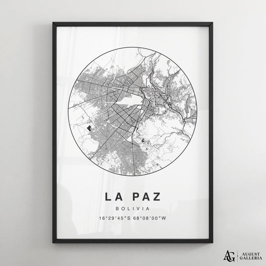 La Paz Minimalist Map