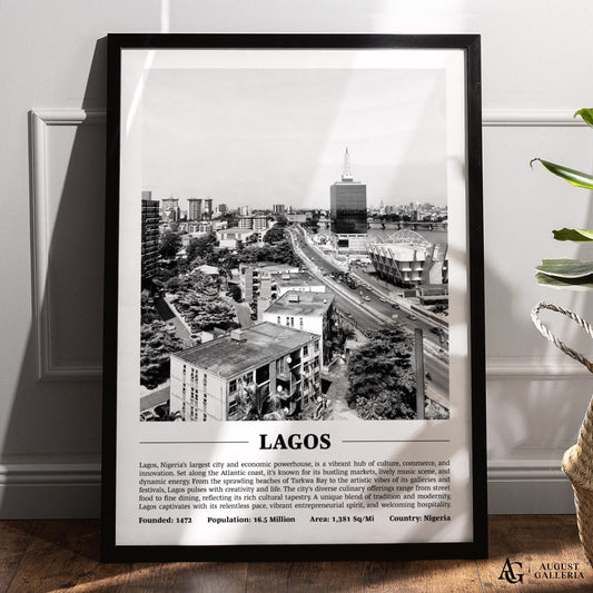 Lagos Black & White City Print