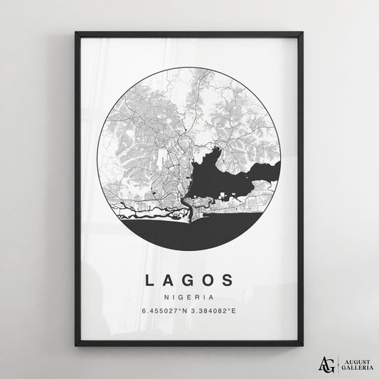 Lagos Minimalist Map