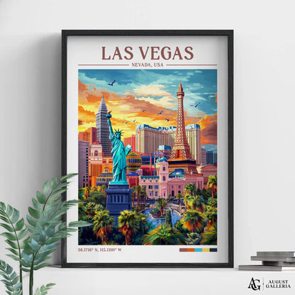 Las Vegas Nevada Retro Travel Print