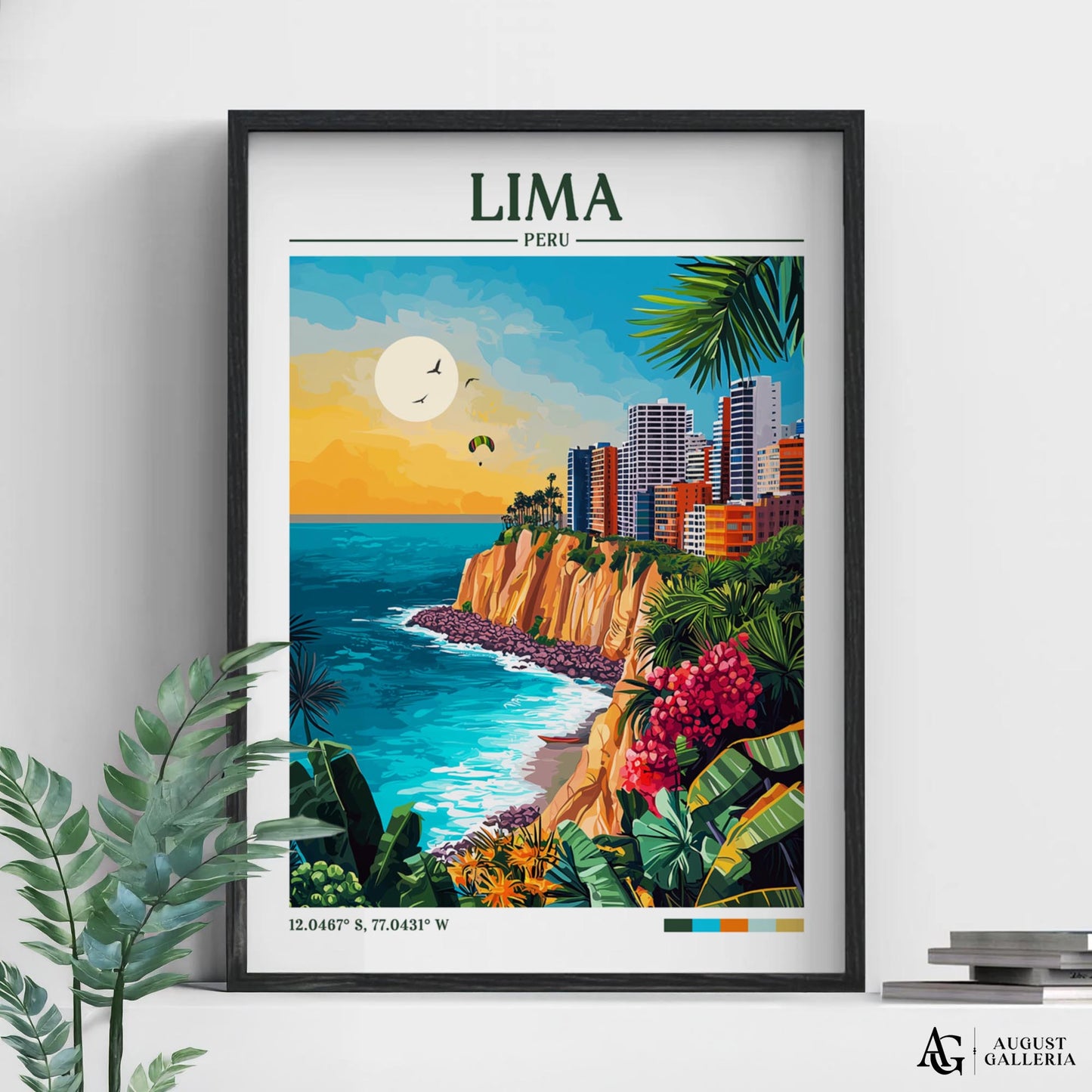 Lima Peru Retro Travel Print