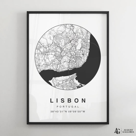 Lisbon Minimalist Map